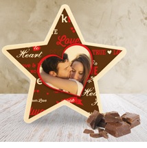 chocolade ster met foto