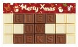 Chocolade telegram boodschap voor Kerstmis