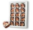 chocolade hartjes met foto of tekst