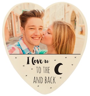 wit chocolade hart met foto en of tekst