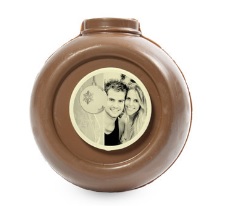 chocolade kerstbal met foto bedrukken