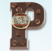 chocolade letter met foto op