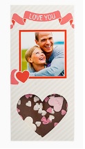 chocolade reep met eigen wikkel liefde - valentijn
