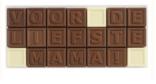 chocolade telegram of boodschap voor moederdag