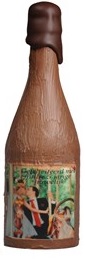 chocolade champagnefles met foto en of tekst